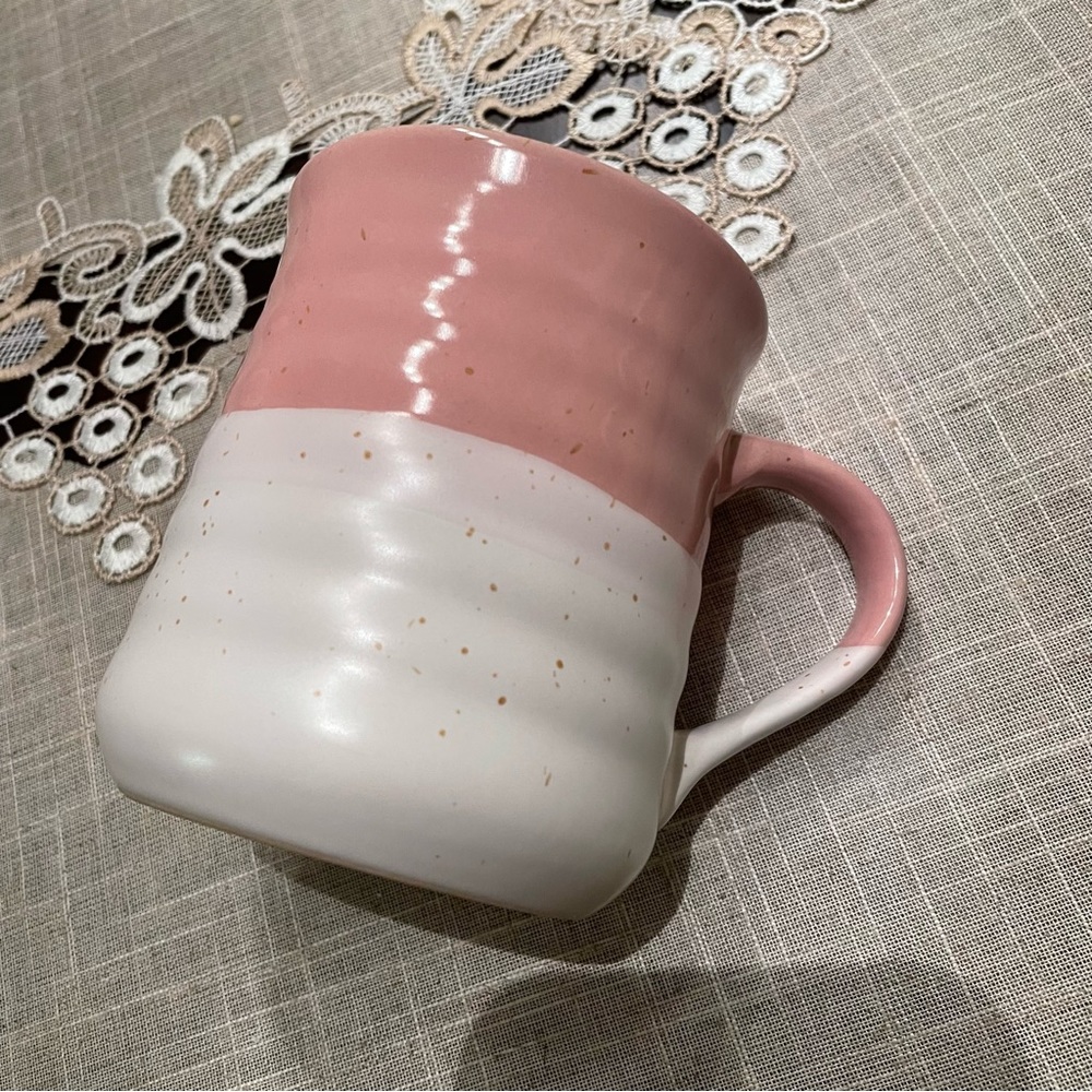 Large Sheffield Home Coffee Mug, Pink and White Speckled